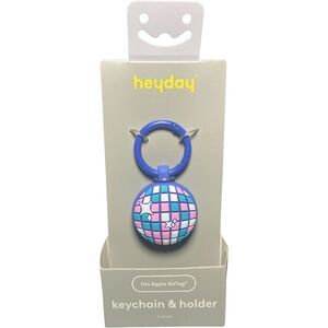 Apple AirTag Silicone Keychain Protective Holder Heyday Disco Ball New